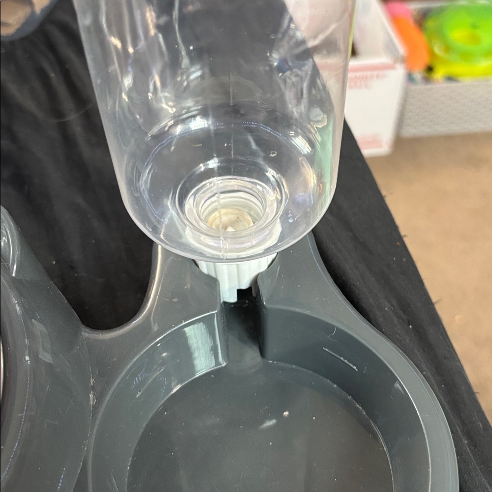 Gray Pet Bowl with Water Dispenser - Picture 3 of 3